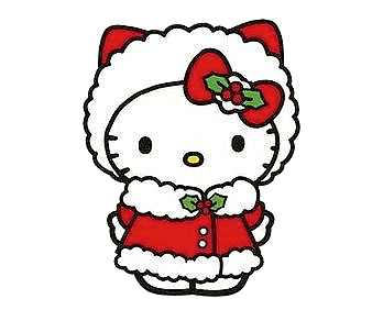 hello kitty where a red christmas with mistle toe